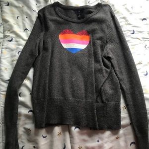Gap heart grey sweater